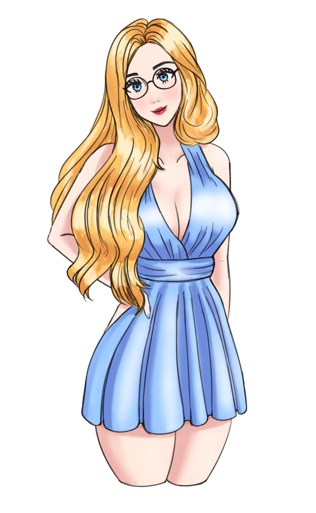 Blue Dress Blondie Sticker Deo's Store Blue Dress Blondie Sticker Deo's Store