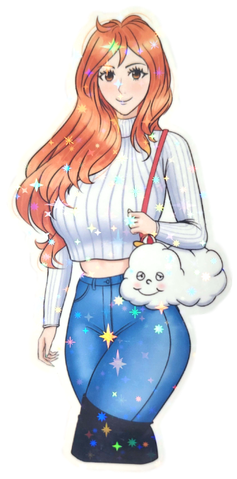 Nami Casual Sweater (White ver.) Sticker - One Piece