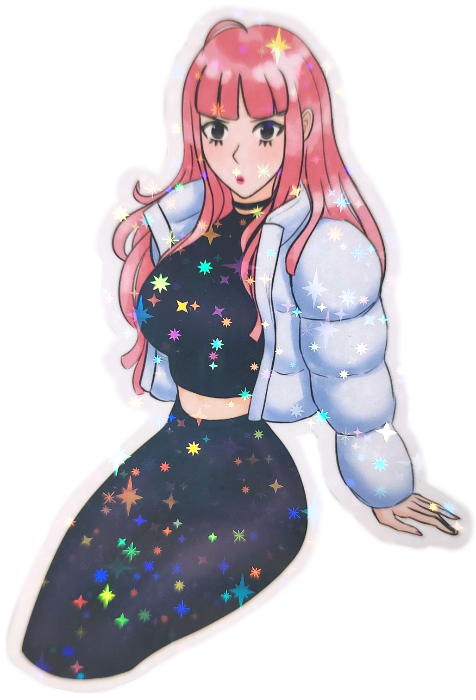 Perona Casual Puffy Jacket Sticker - One Piece