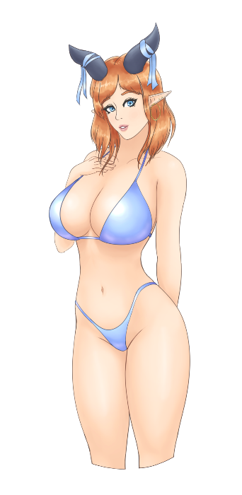 Bikini Dragon Elf Sticker