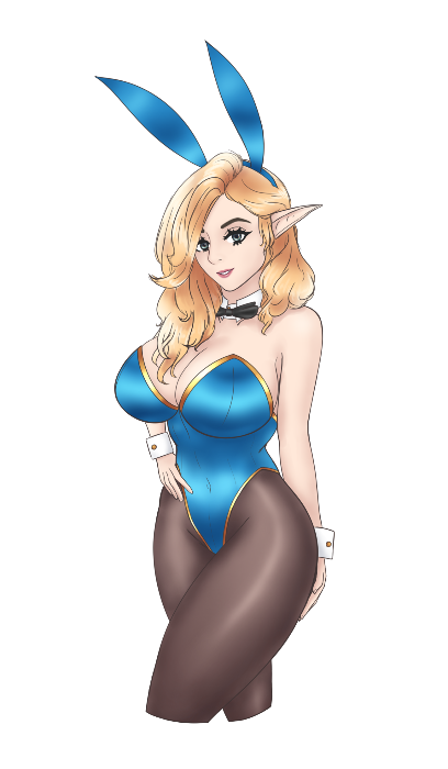 Blonde Bunnygirl Elf Sticker