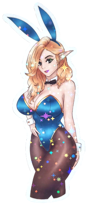 Blonde Bunnygirl Elf Sticker