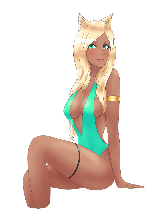 Swimsuit Kitty Sticker